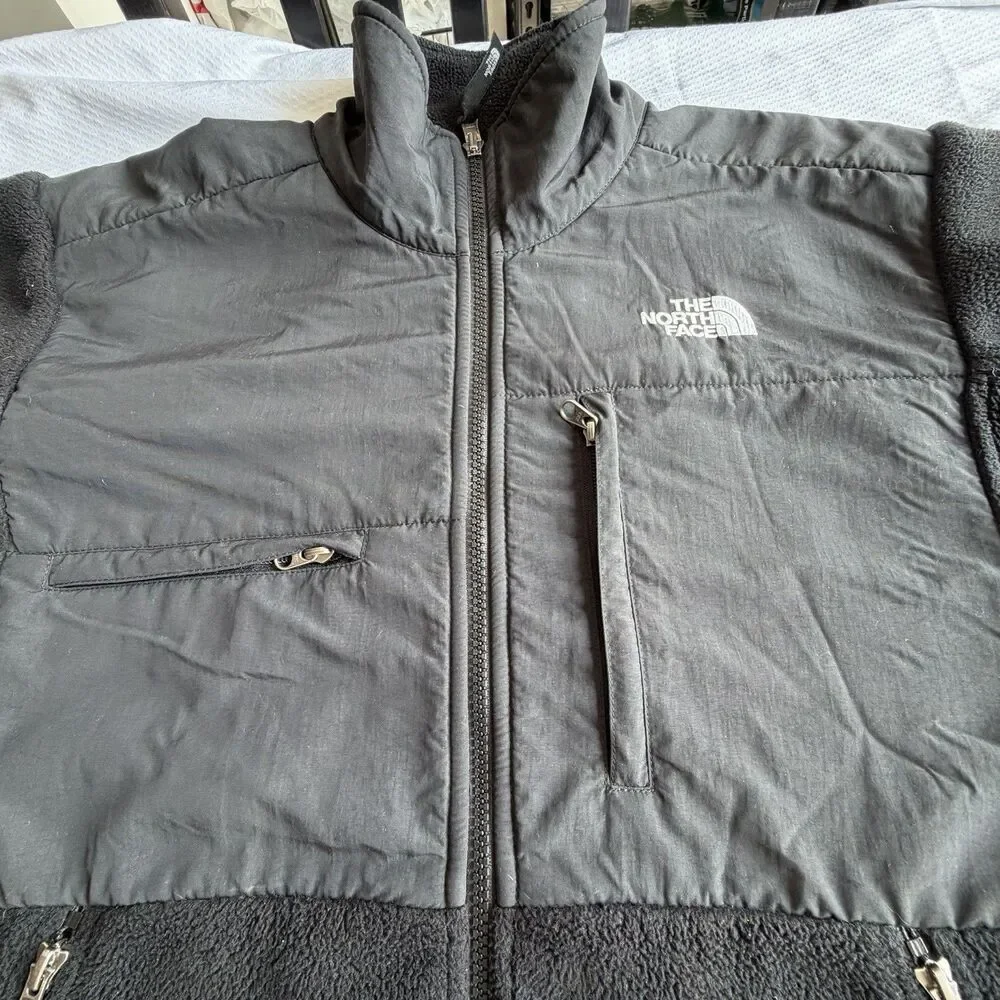 The North Face Jacket Mens Small Black Denali Polartec Fleece Full Zip Outdoor